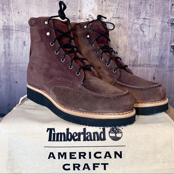 MEN'S TIMBERLAND AMERICAN CRAFT MOC-TOE BOOTS - Picture 7 of 8